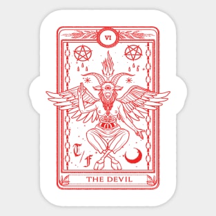 The Devil Tarot Card Sticker